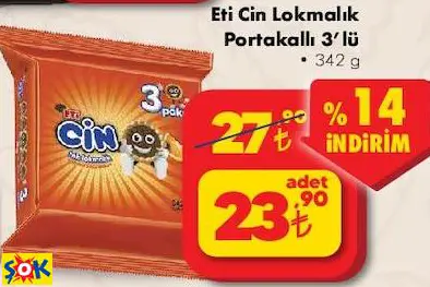 ETİ CİN LOKMALIK PORTAKALLI